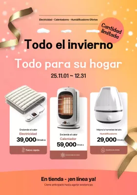 Promoción de artículos de invierno modernos de Orange