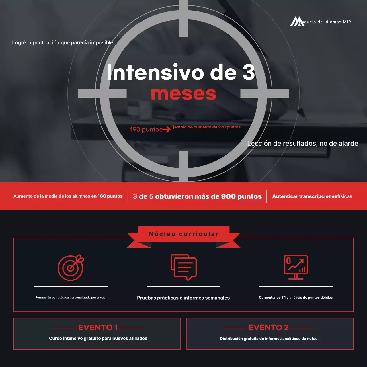 Anuncio de educación moderna negra