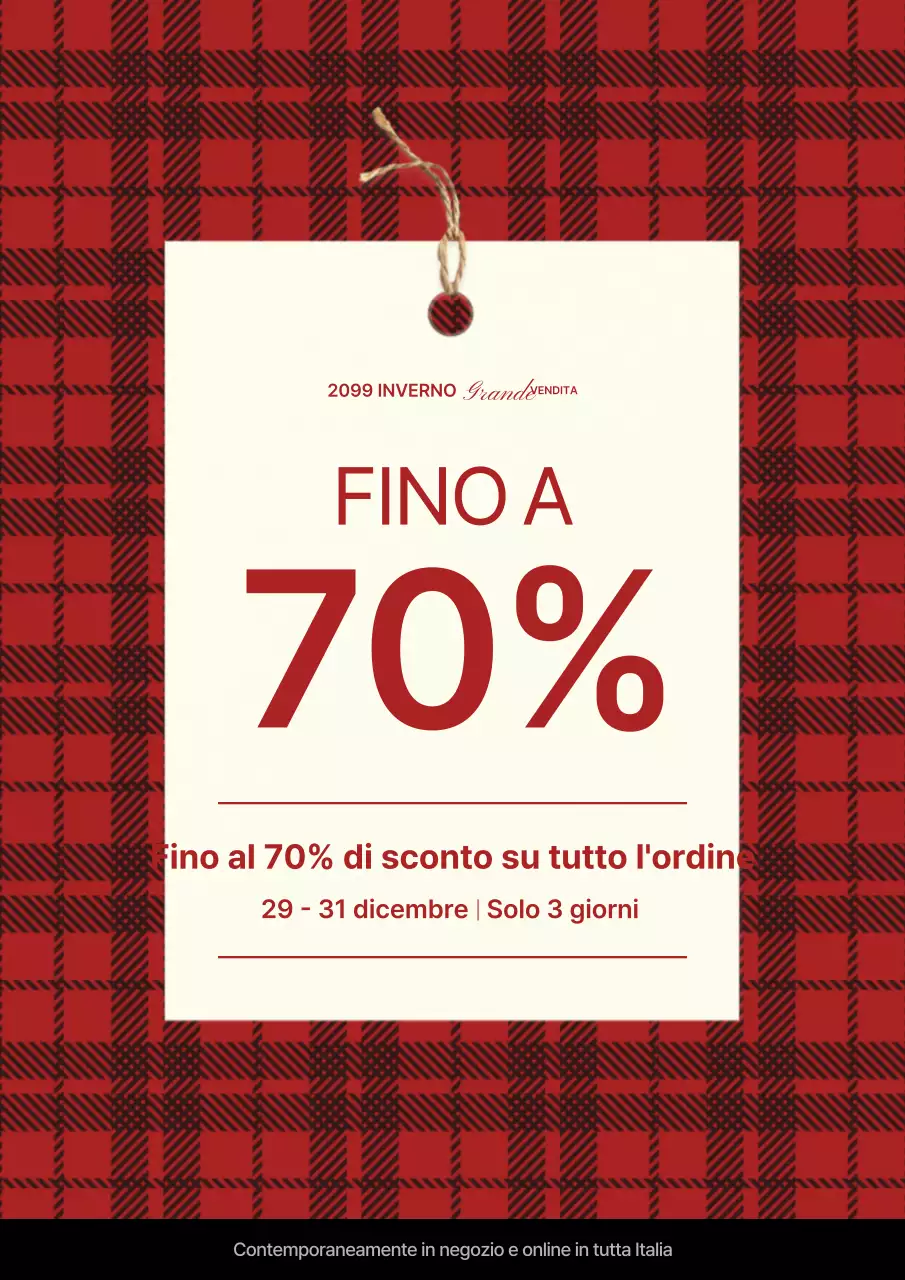 Saldi invernali semplici e rossi