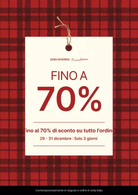 Saldi invernali semplici e rossi