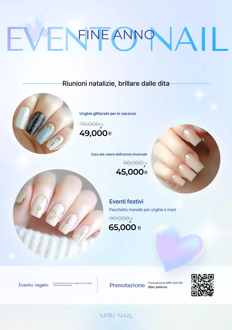 Promozione nail art moderna blu cielo