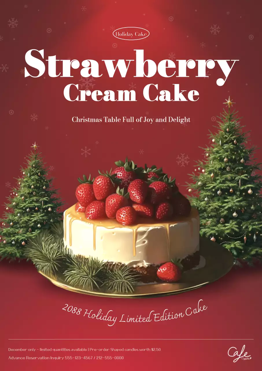 Quảng cáo Giáng sinh cổ điển màu đỏ