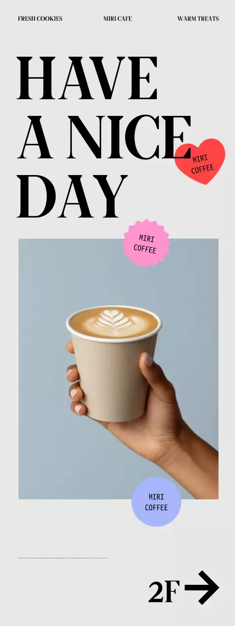 Anúncio de café moderno bege