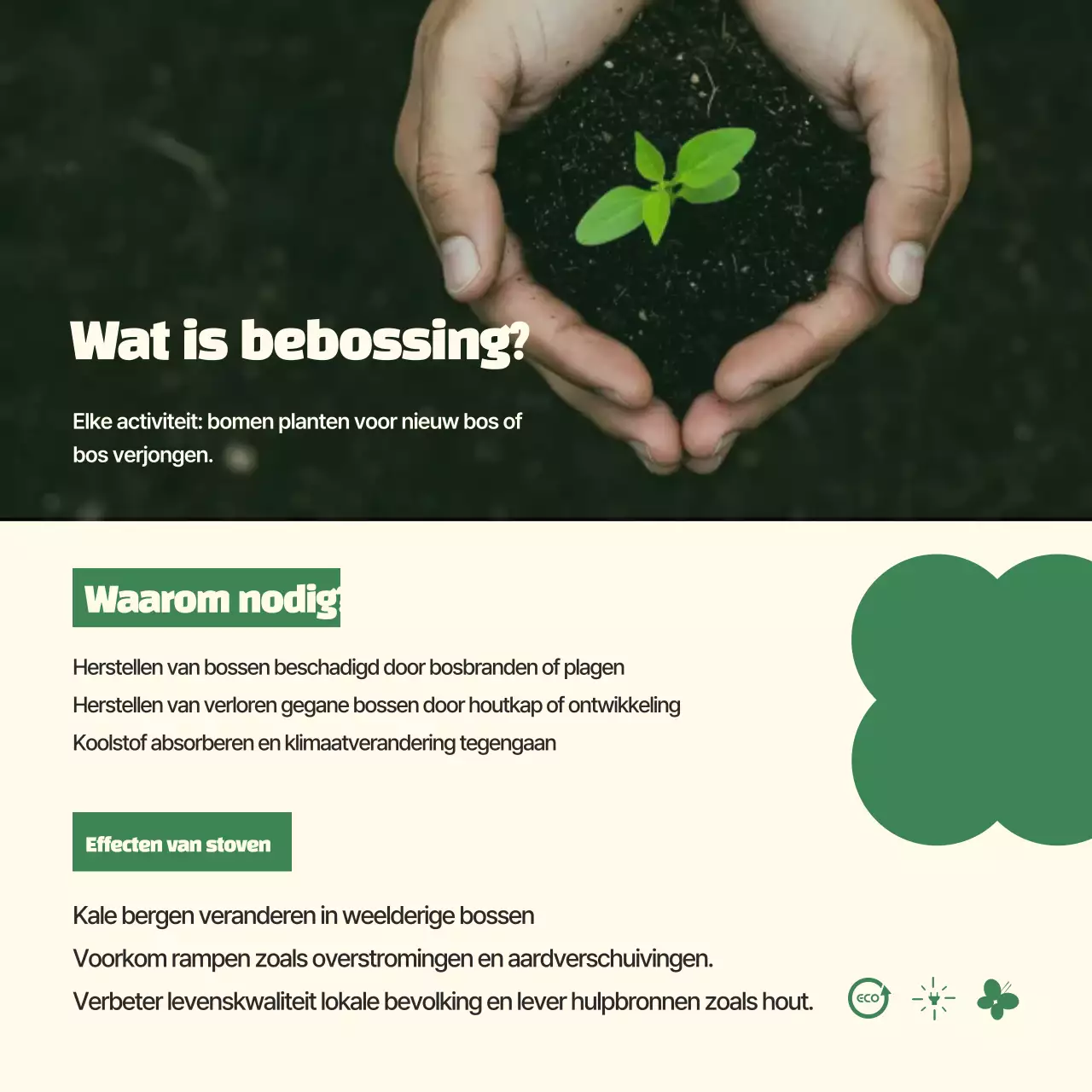 Groene, schone milieubeschermingspromotie