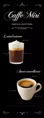 Promozione del menu del Black Classic Cafe