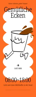 Werbung für das Orange Simple Cafe