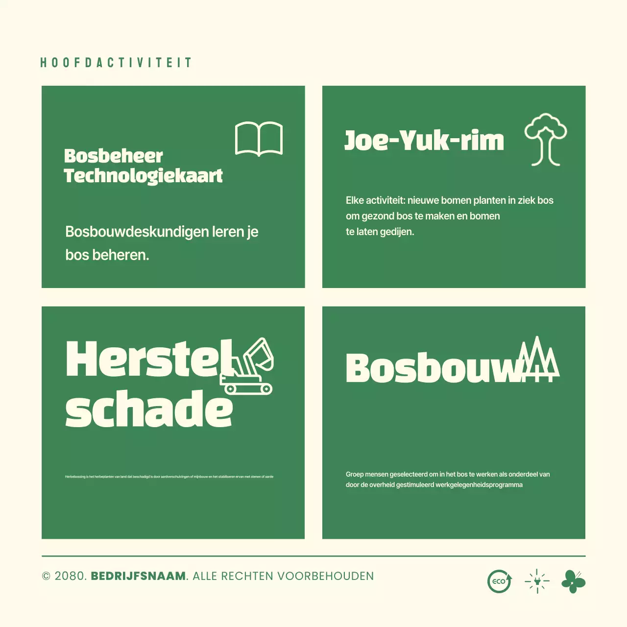 Groene, schone milieubeschermingspromotie