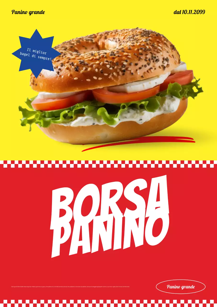 Pubblicità del panino Yellow Pop