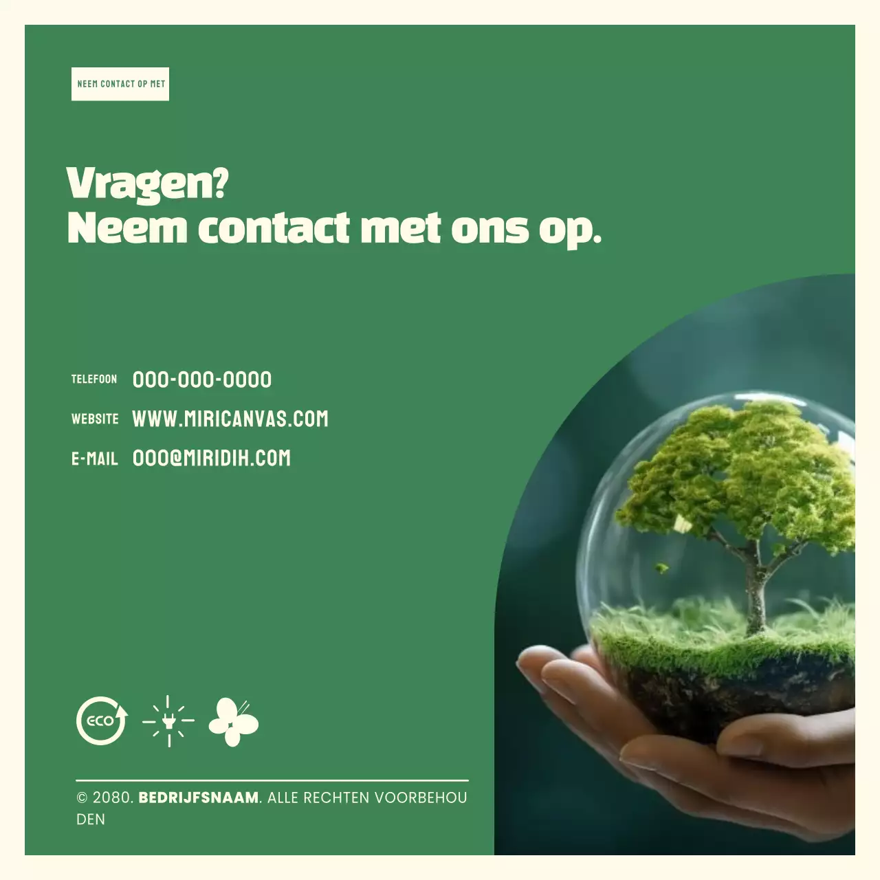 Groene, schone milieubeschermingspromotie