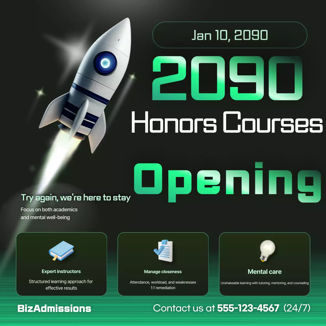 Promosi Pendidikan Modern Hijau