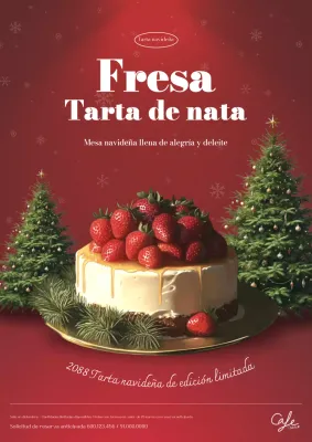 Anuncio navideño clásico rojo