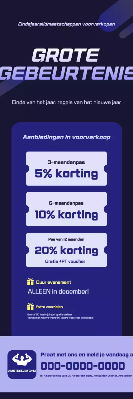 Blue Modern Sale-evenement