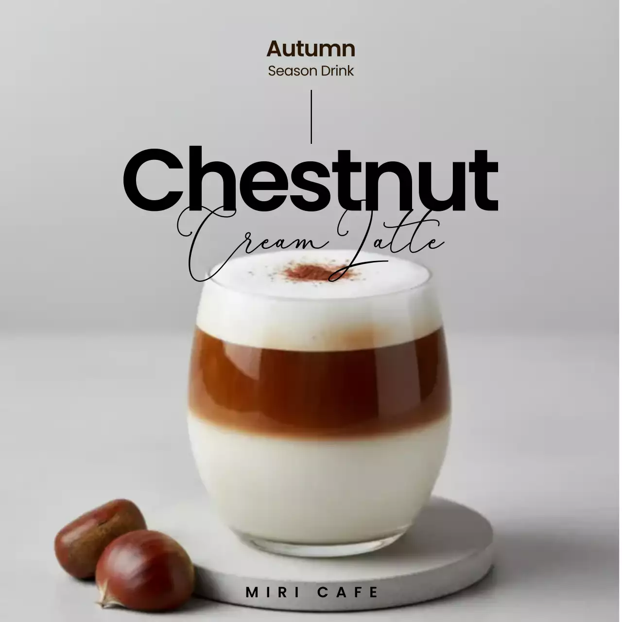 Khuyến mãi đồ uống mùa thu hiện đại của Gray