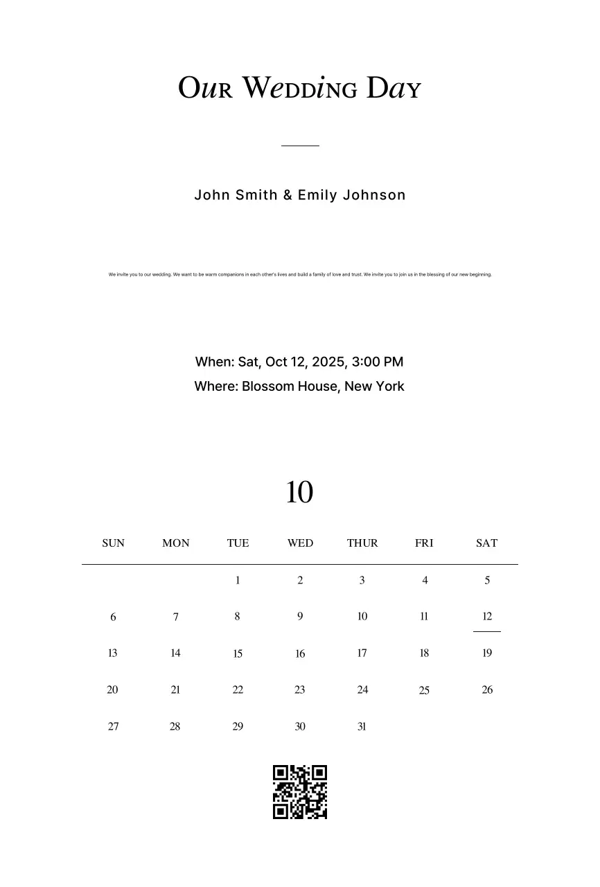 Brown Modern Wedding Invitation