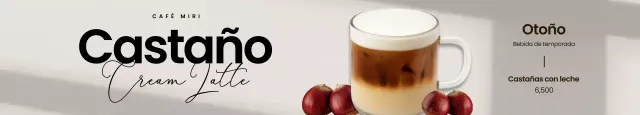 Promoción del menú del Café Moderno Beige