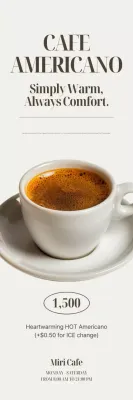 Anúncio de café simples bege