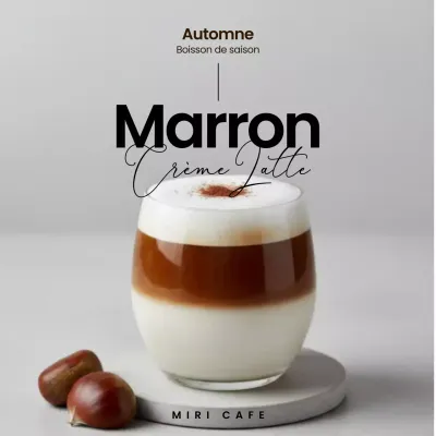 Promotion des boissons d'automne Gray Modern
