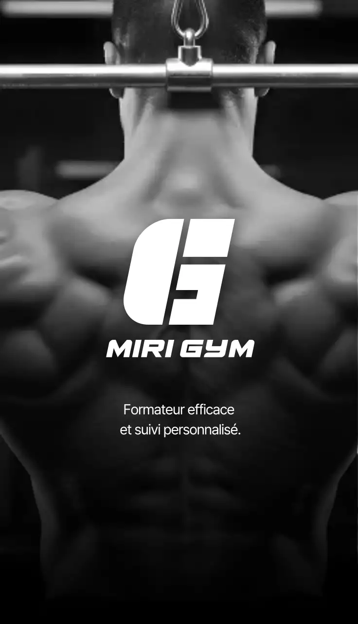 Publicité de fitness moderne en noir et blanc