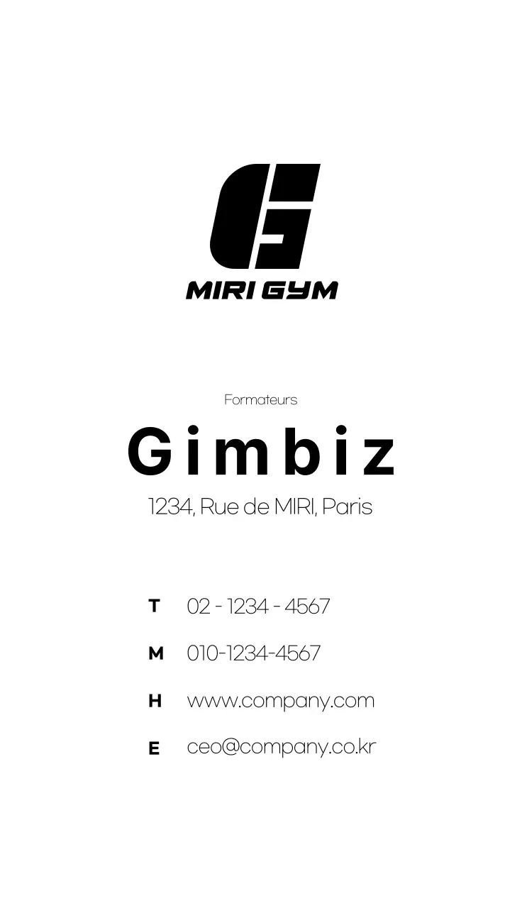 Publicité de fitness moderne en noir et blanc