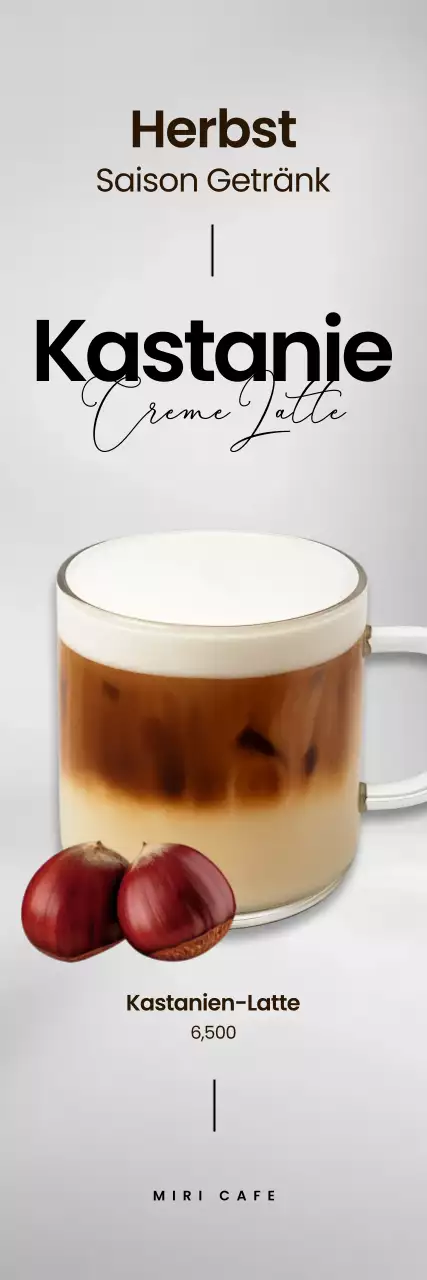 Weiße moderne Kaffeekarte-Aktion