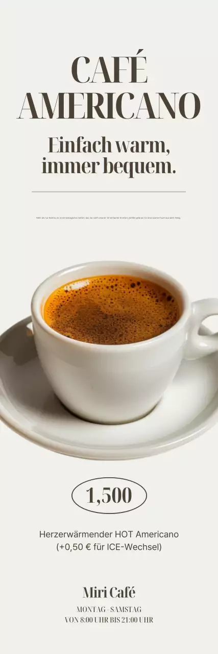 Beige Simple Coffee Werbung