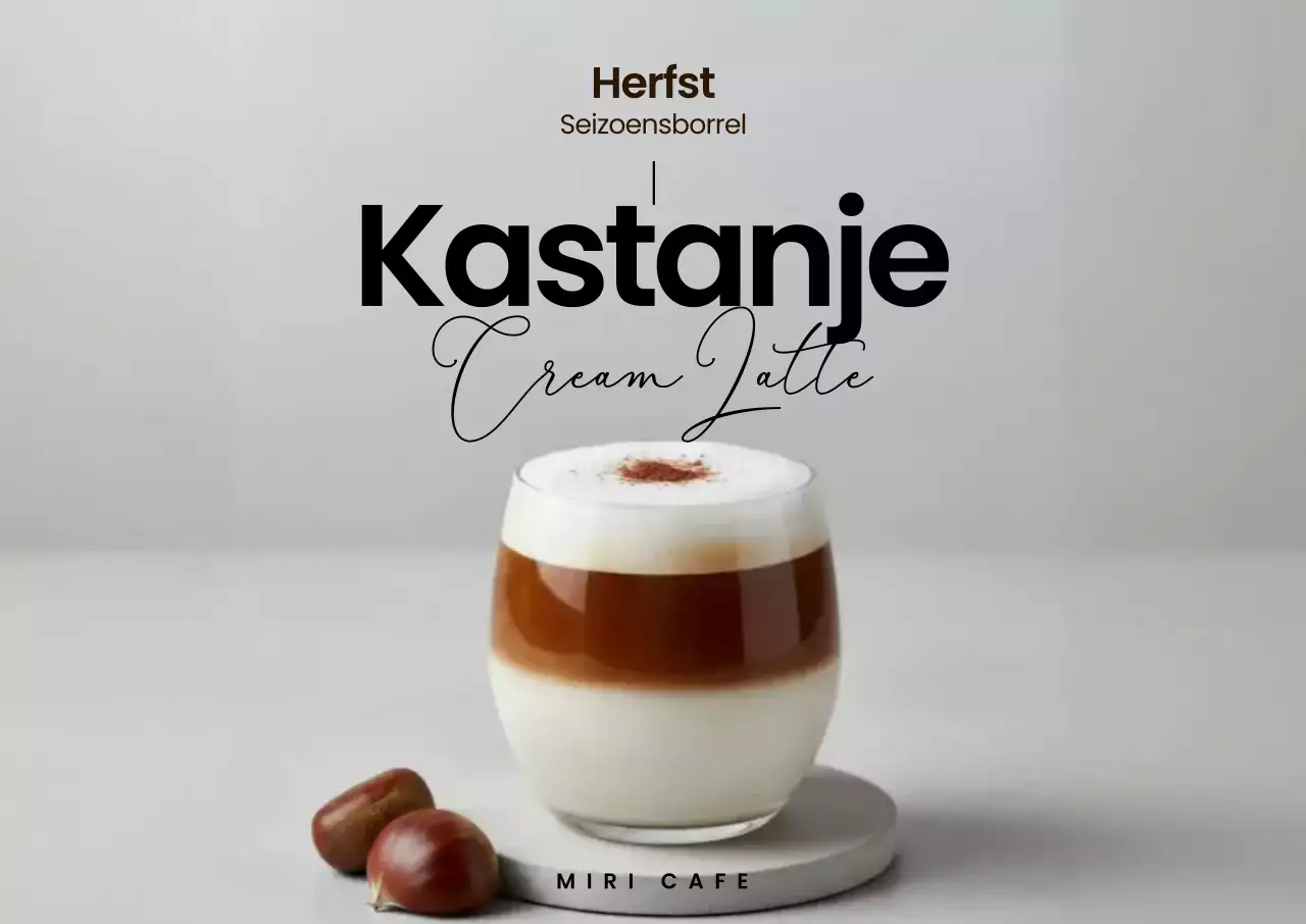 Beige Simple Drink-advertentie