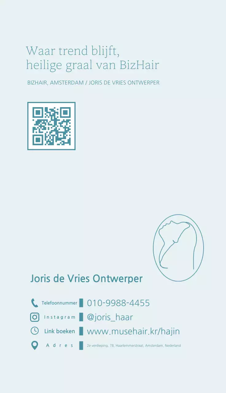 Hemelsblauw eenvoudig haarlogo