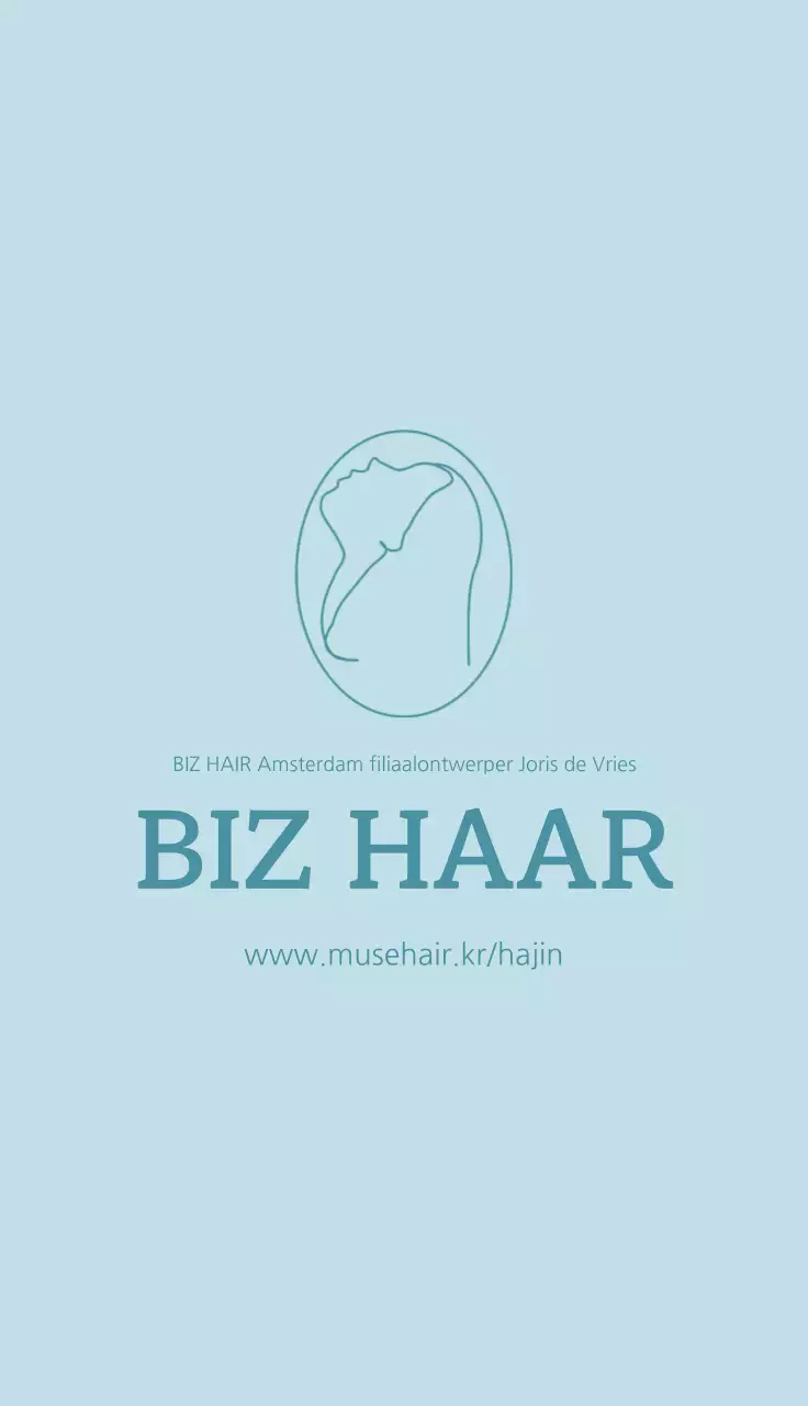 Hemelsblauw eenvoudig haarlogo