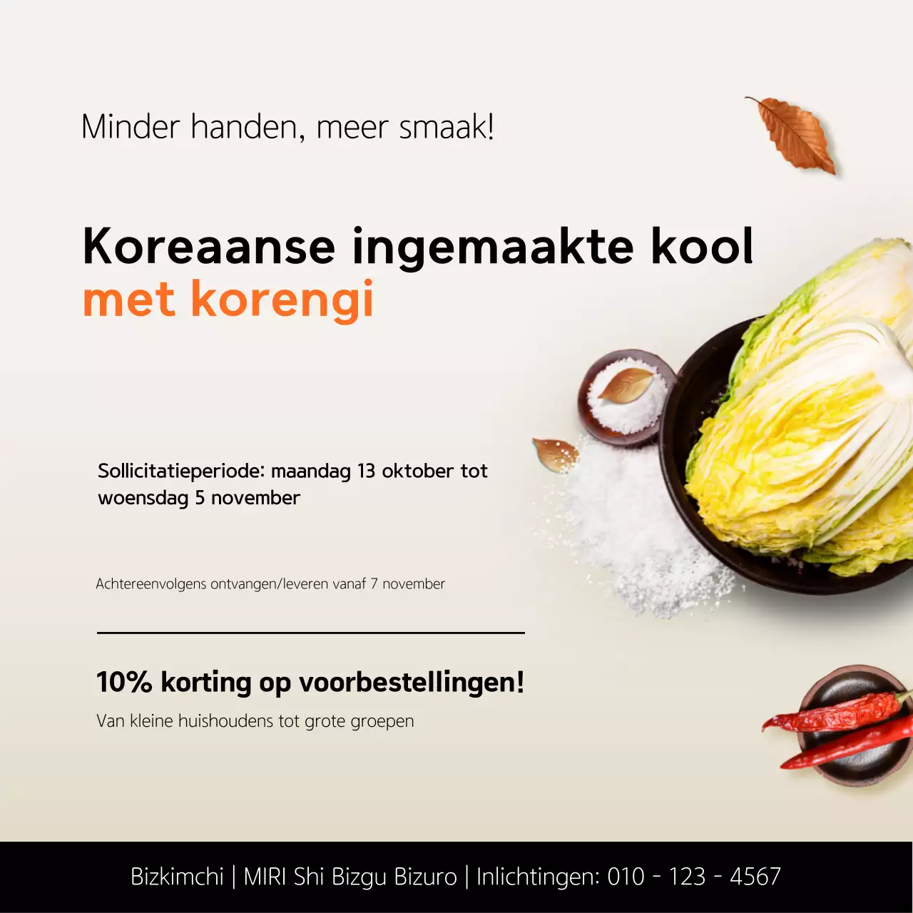 Beige Simpele Ingelegde Kool Evenement