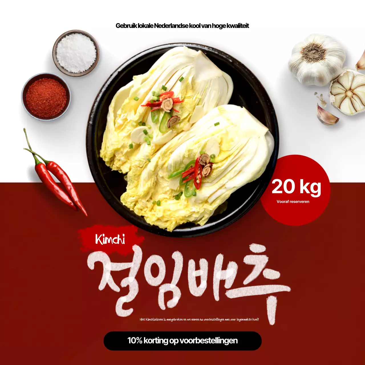 Rode Traditionele Kimchi-evenement