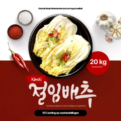 Rode Traditionele Kimchi-evenement