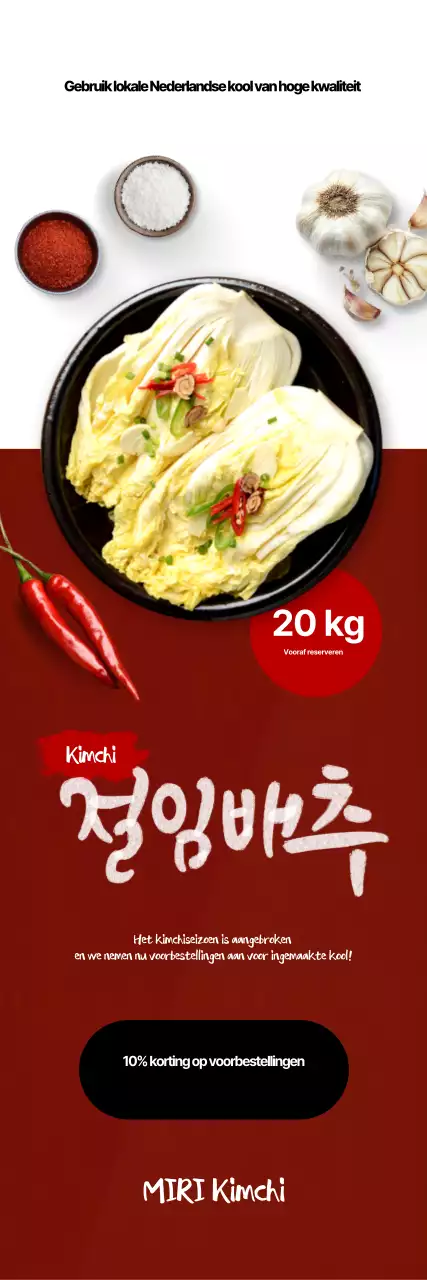 Rode Traditionele Kool Kortingsactie