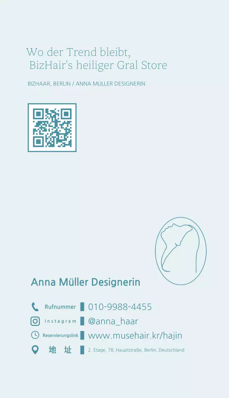 Himmelblaues einfaches Haarlogo