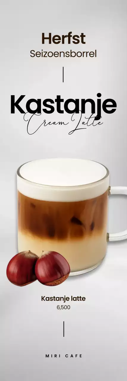 Promotie van het Witte Moderne Koffiemenu