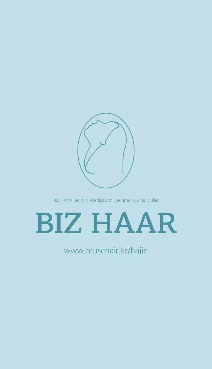 Himmelblaues einfaches Haarlogo