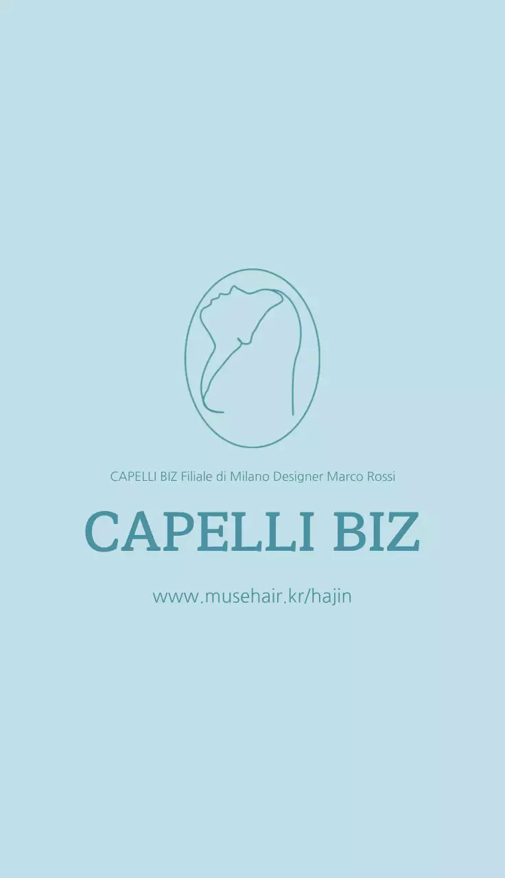 Logo semplice per capelli blu cielo