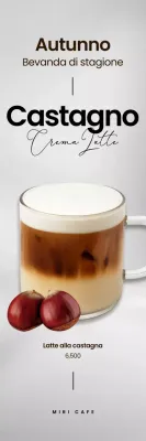 Promozione del menu del caffè moderno bianco
