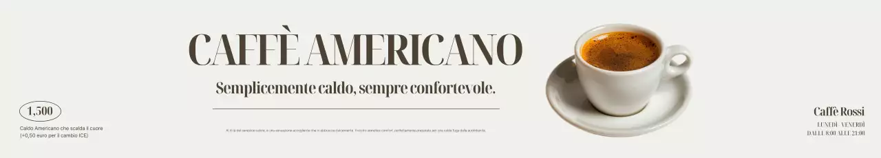 Pubblicità del caffè bianco minimale