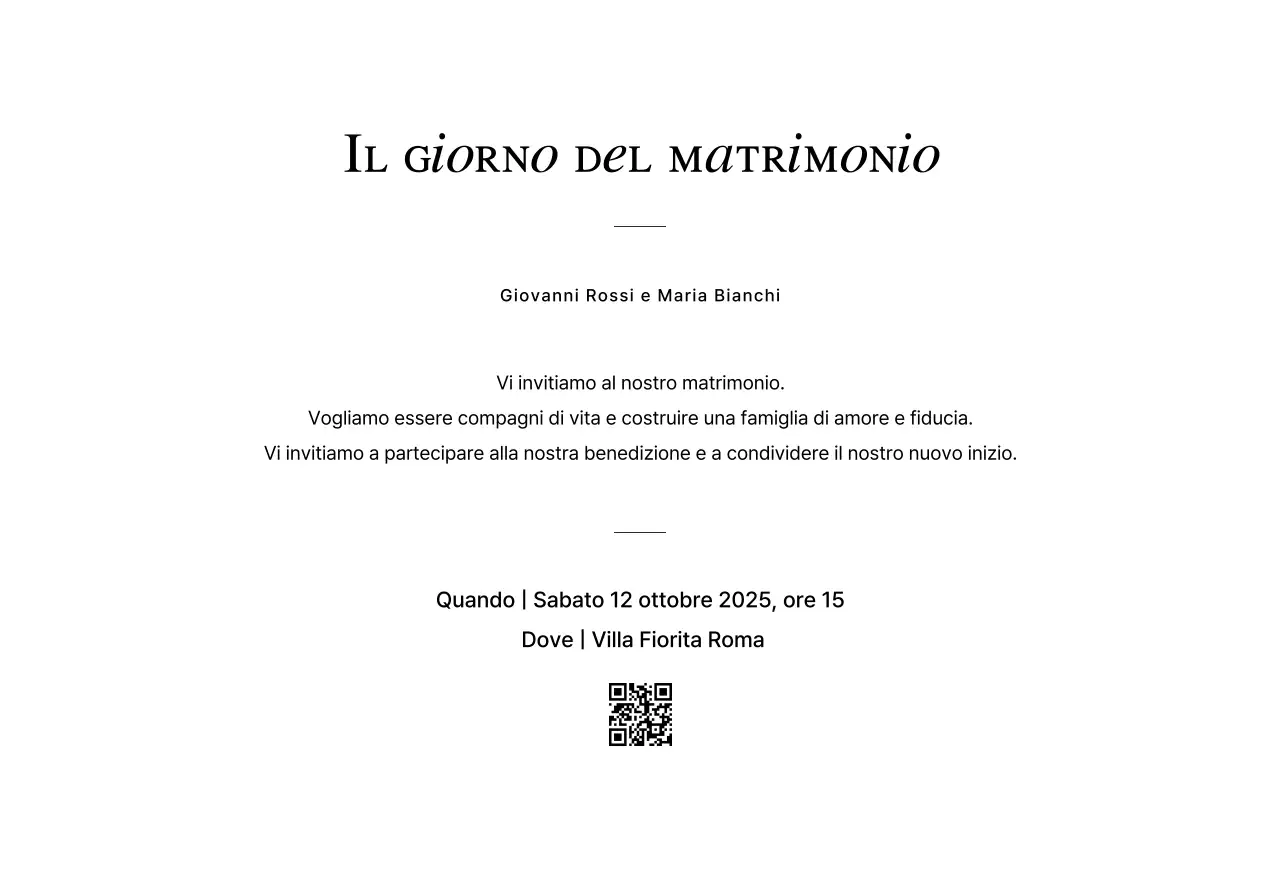 Invito di nozze semplice beige