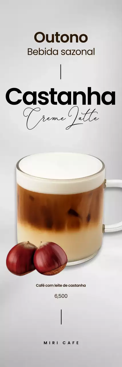 Promoção do cardápio do White Modern Coffee