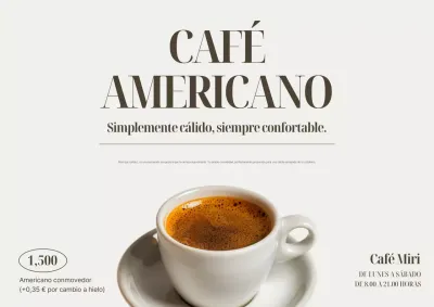 Anuncio de café simple beige