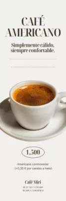 Anuncio de café simple beige