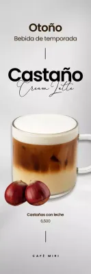 Promoción del menú de café moderno blanco