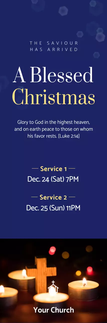 Banner de anúncio de Natal clássico azul