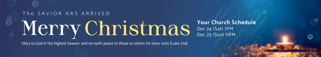 Banner de anúncio de Natal elegante azul