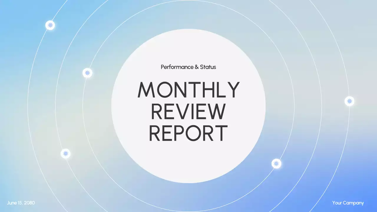 Blue Modern Performance Report Presentation