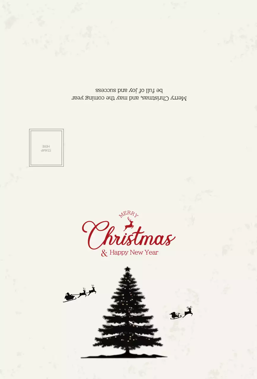 흰색 클래식 크리스마스 카드