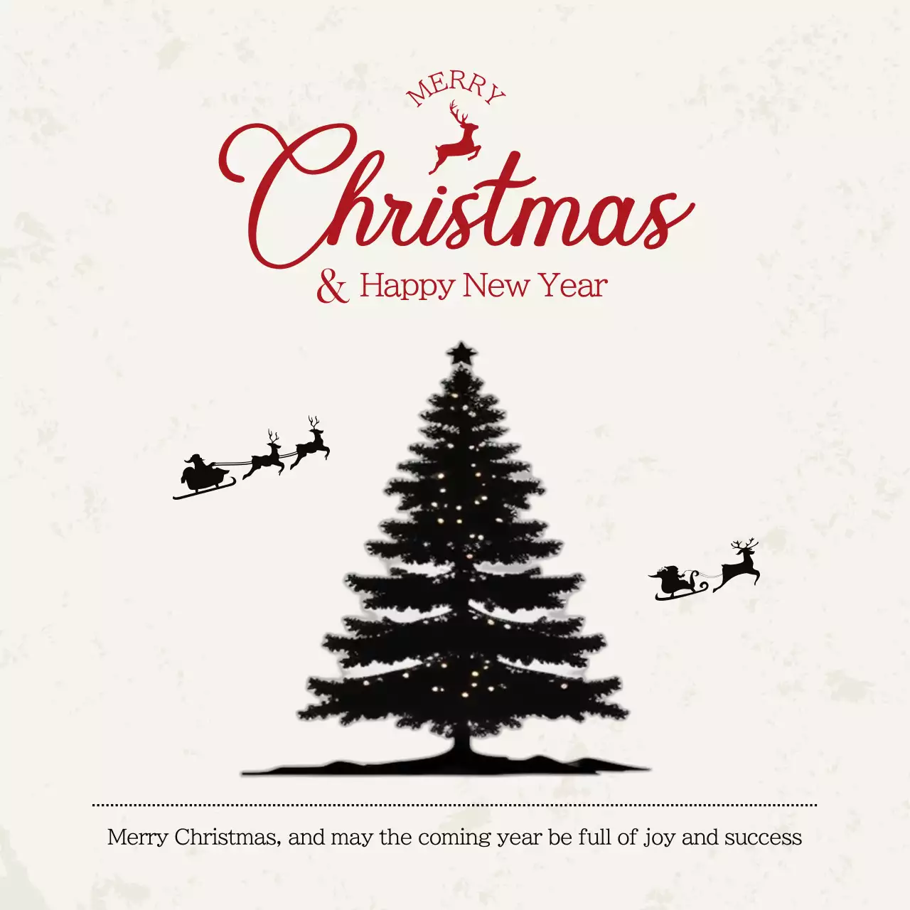 흰색 클래식 크리스마스 카드