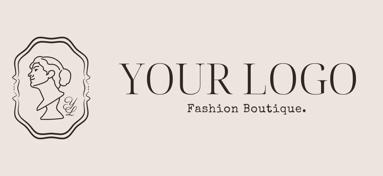 ベージュ シンプル 梱包テープ 衣類ロゴ