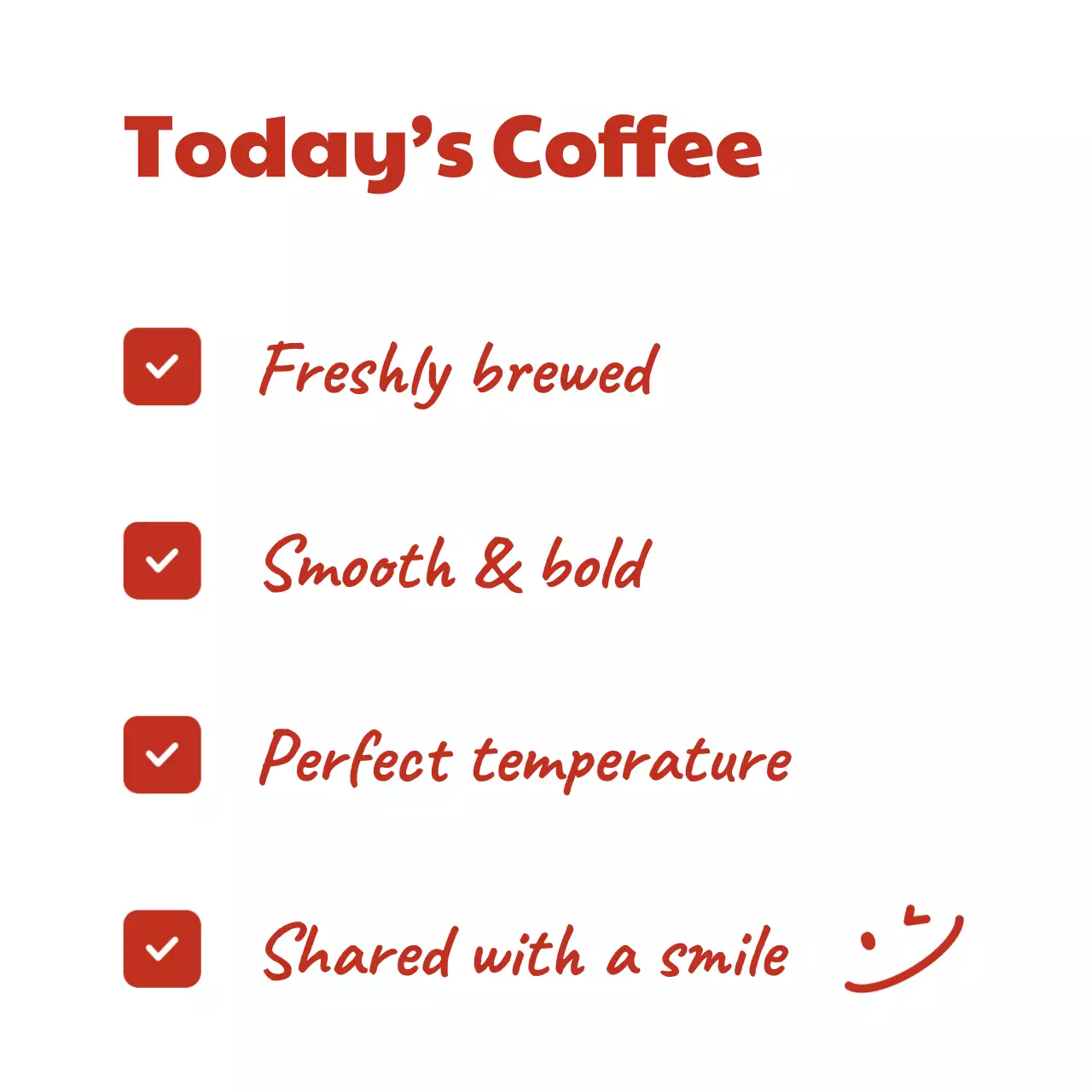 赤 シンプル カフェー カップ 小さなテキスト